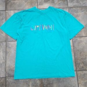 Vintage 90s Cayman Islands Men's XL Embroidered Colorful Single Stitch T Shirt